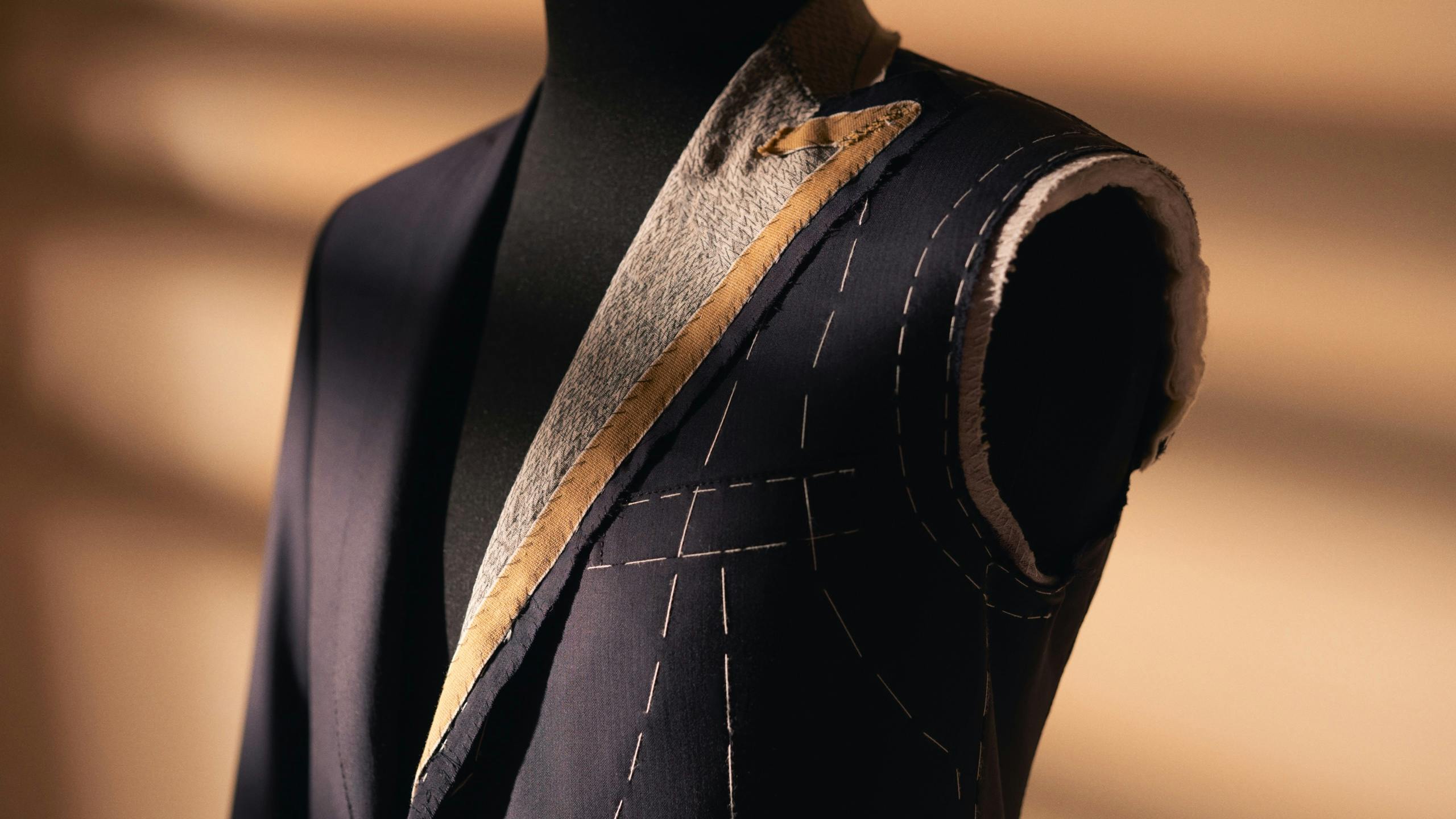 A tailor bust with a basted Brioni Bespoke jacket