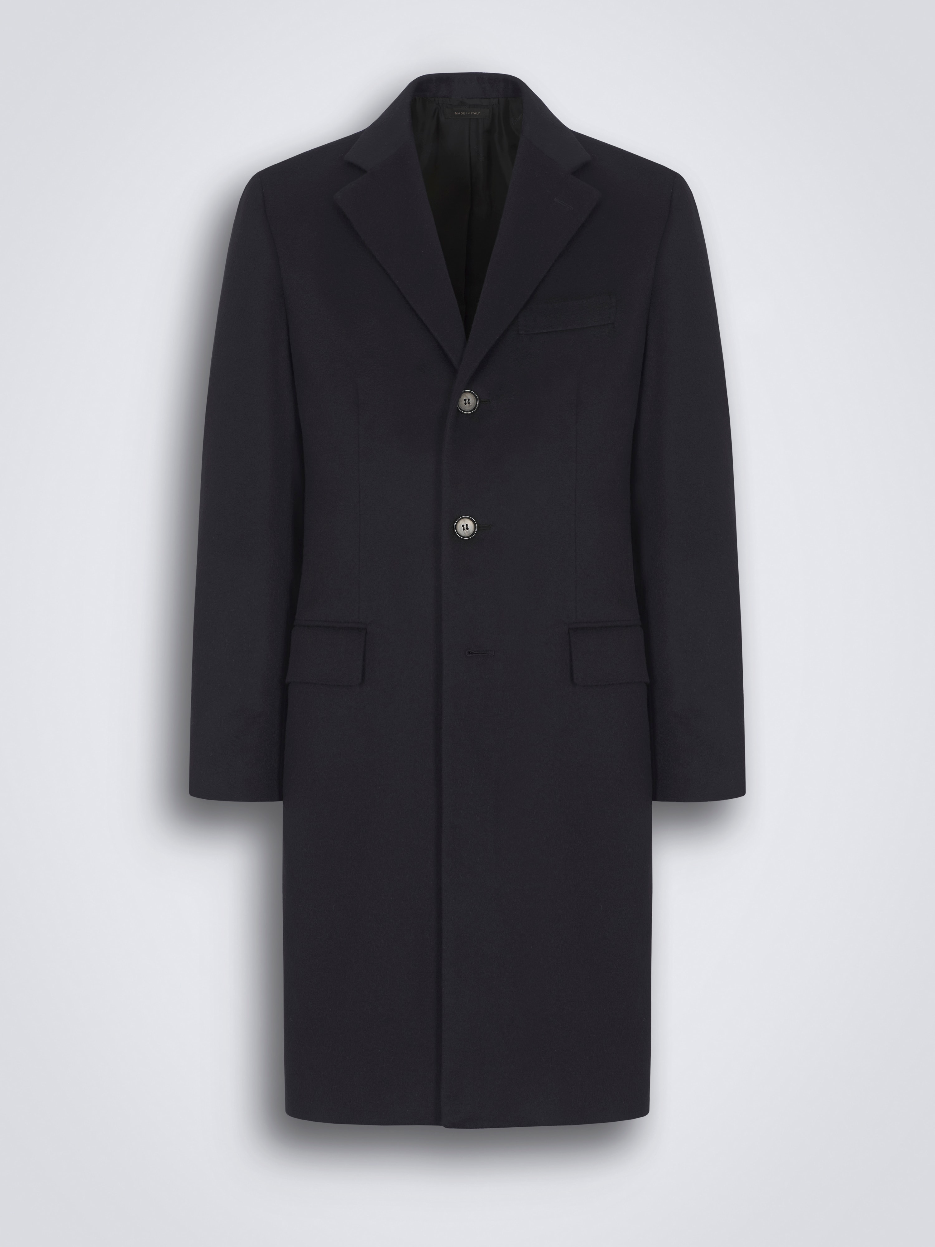Essential navy blue cashmere Brunico overcoat