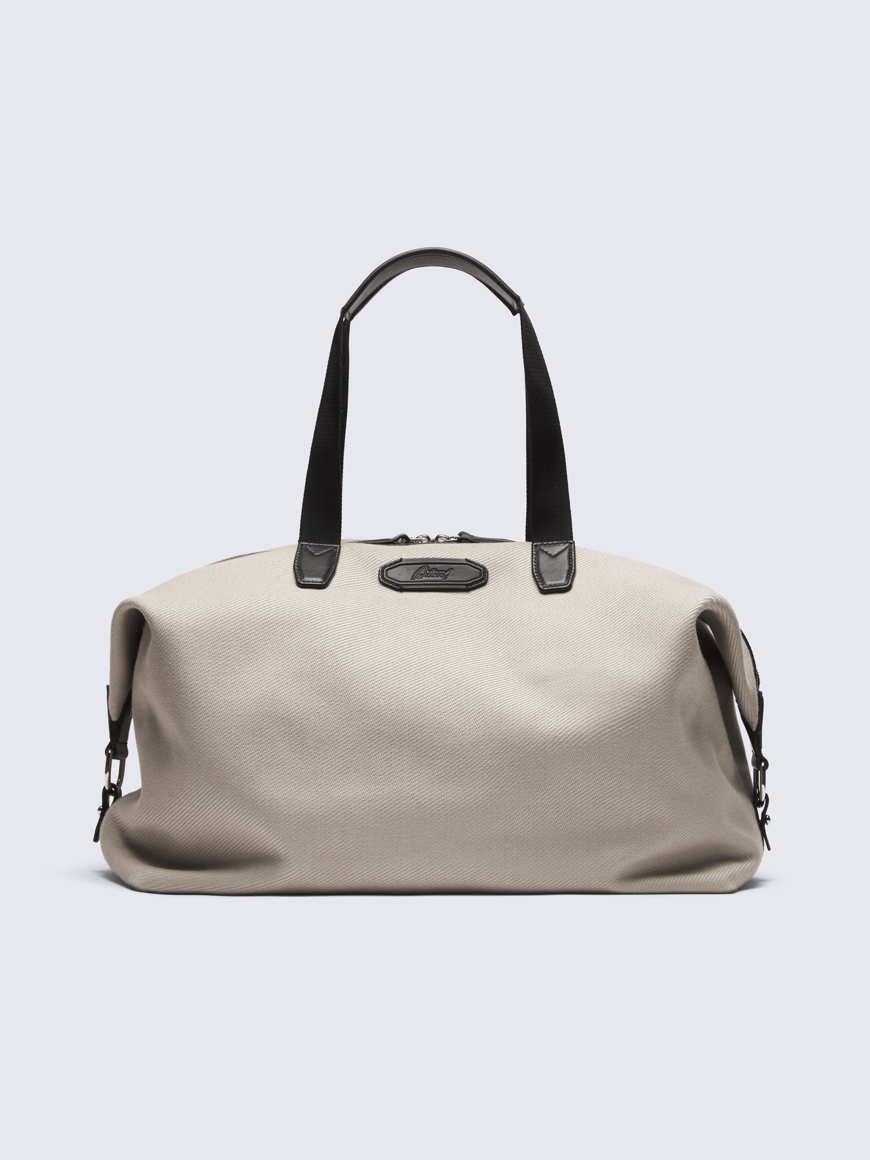 go toReisetasche Via Veneto aus geripptem Canvas in Beige und Schwarz