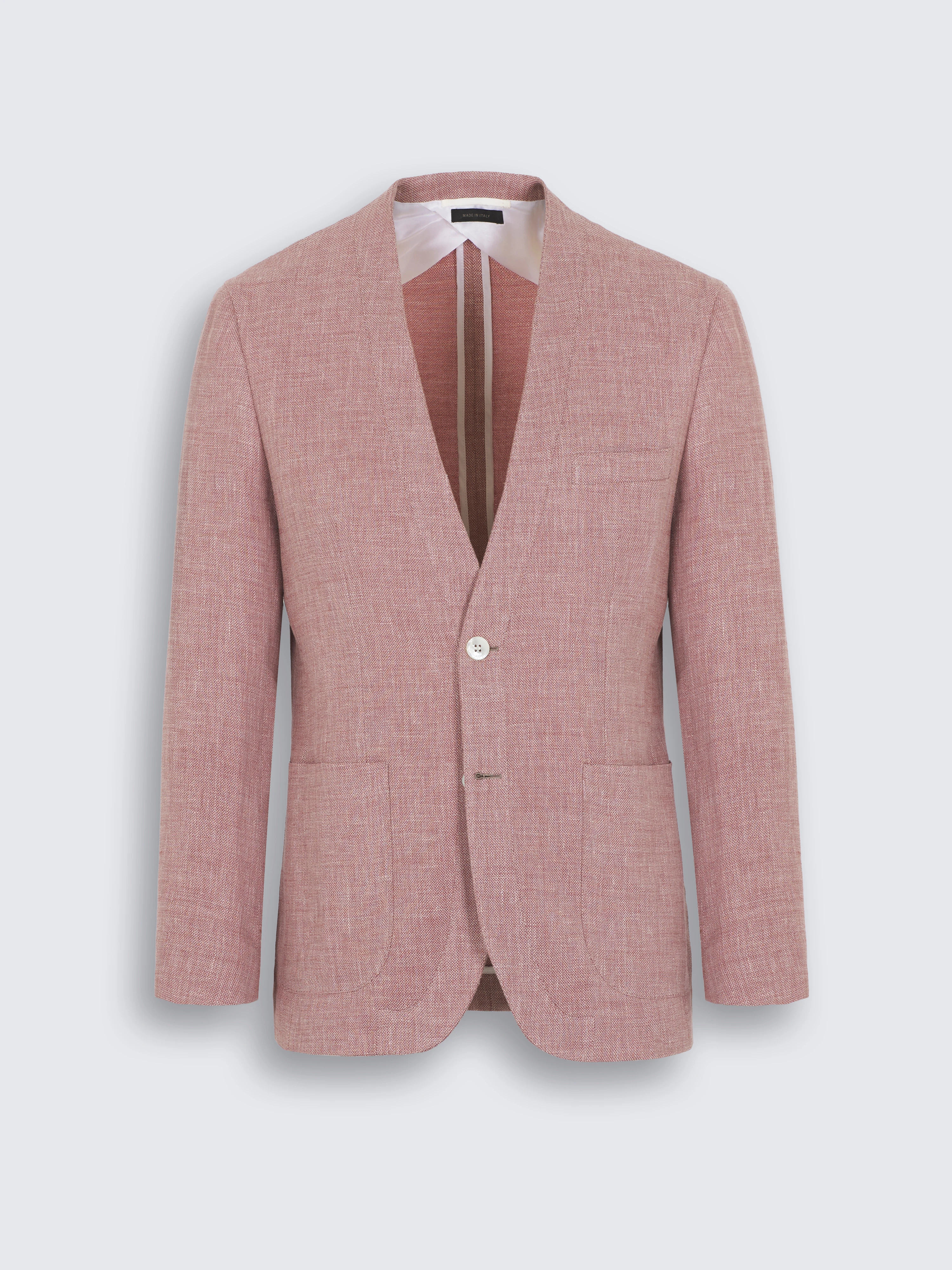 go toPink linen, wool and silk Jardigan