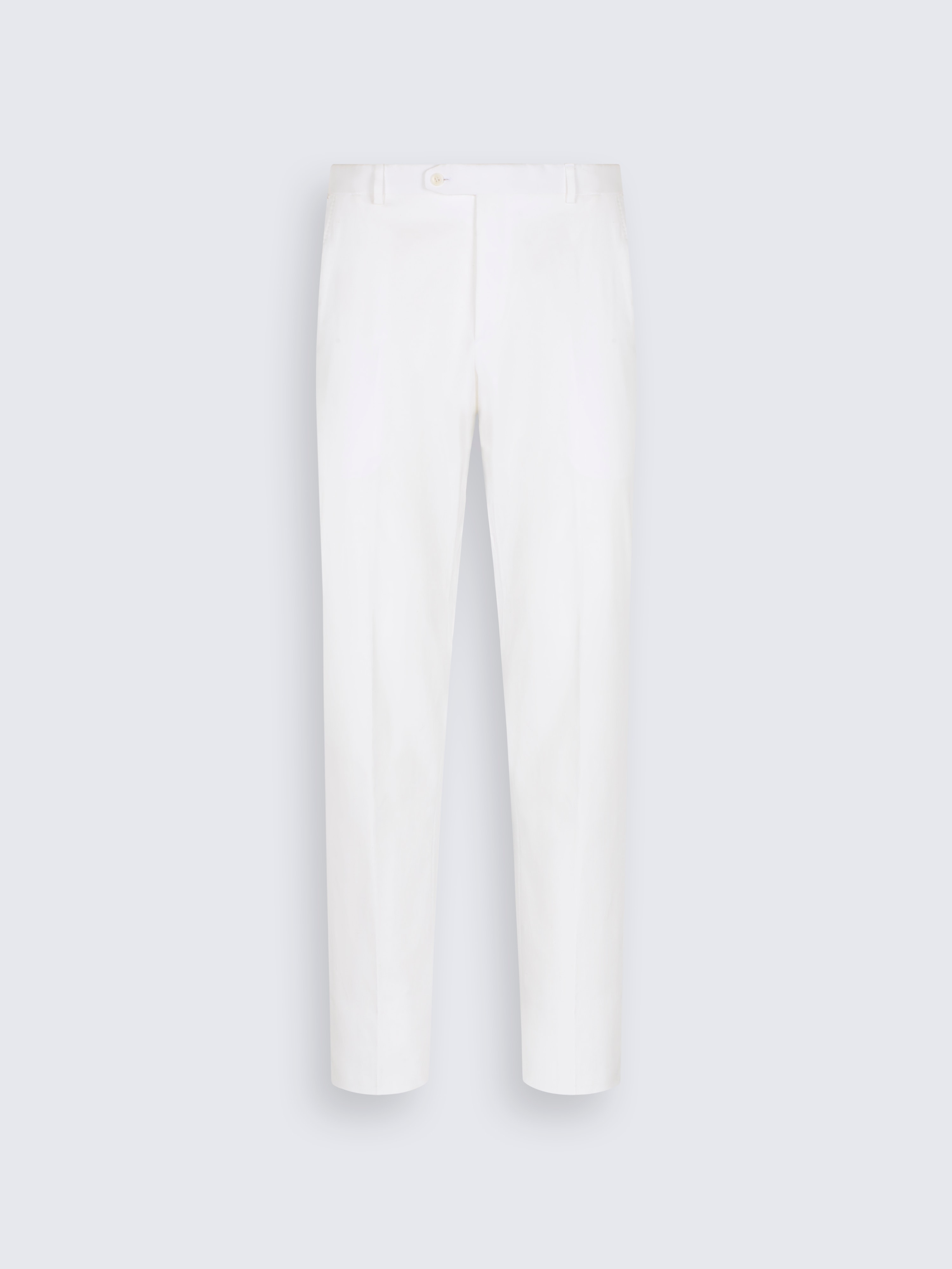 White stretch cotton gabardine Journey trousers