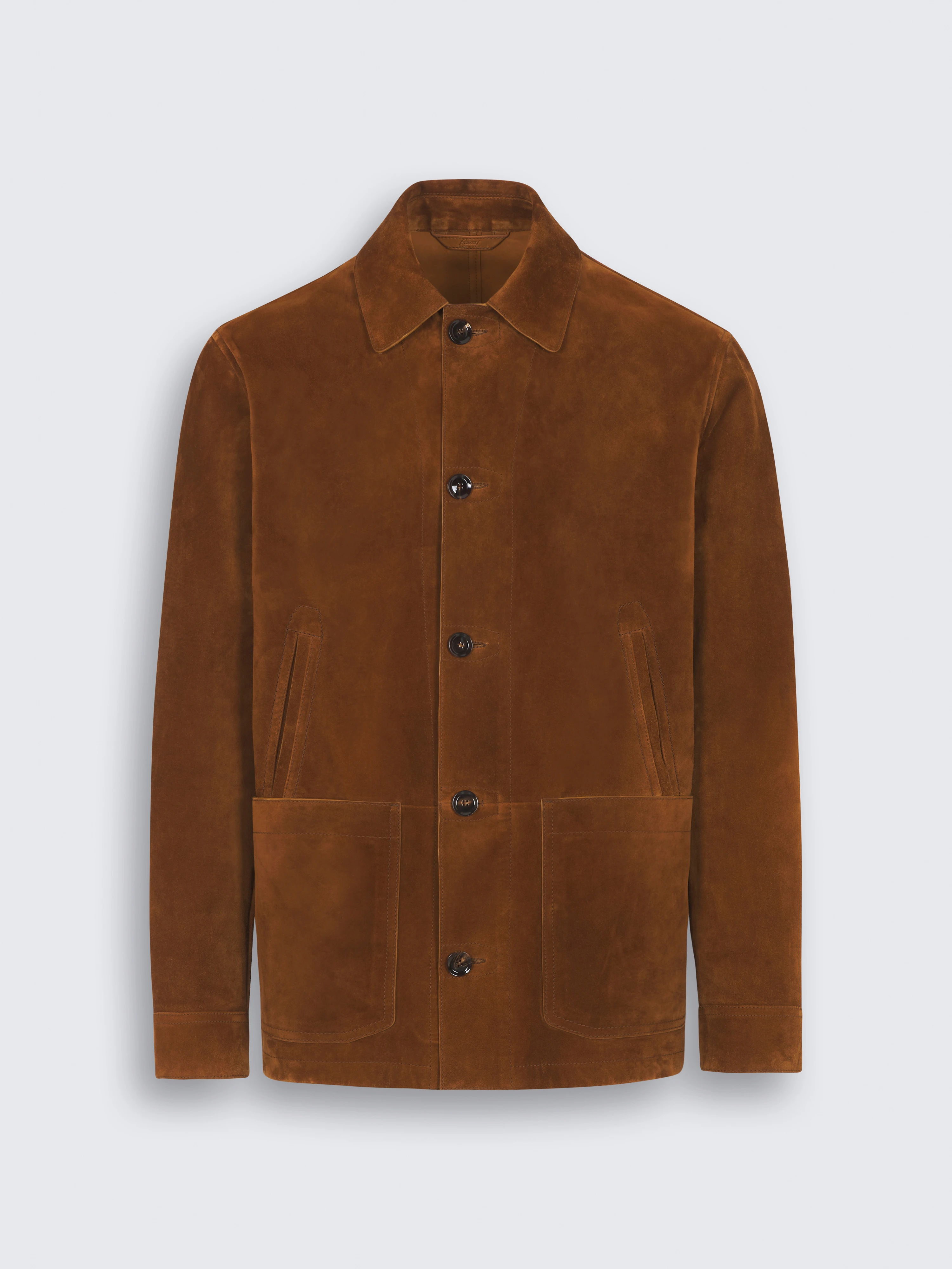 go toWüstenjacke aus Kaschmir und Wildleder in Braun