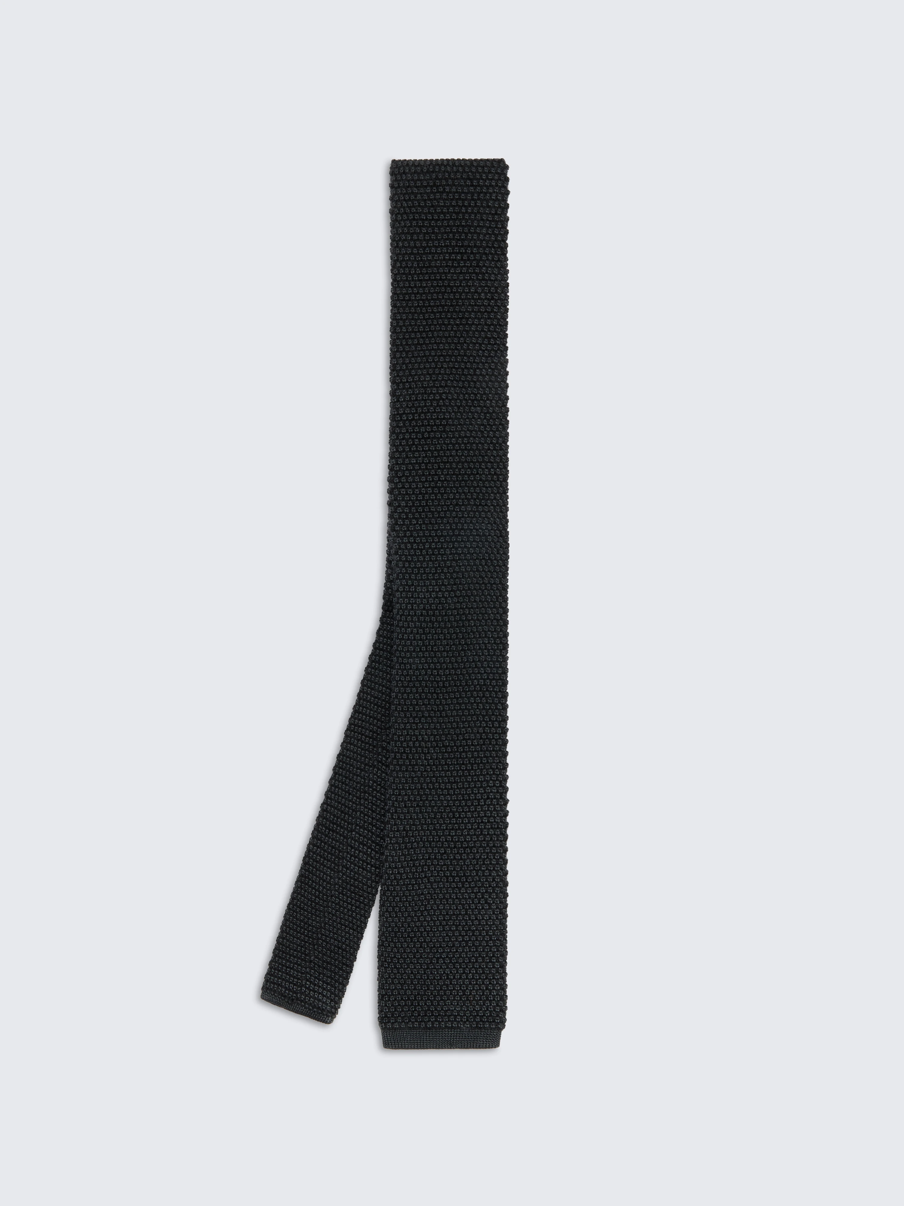 go toGraphite grey silk and cashmere tricot tie