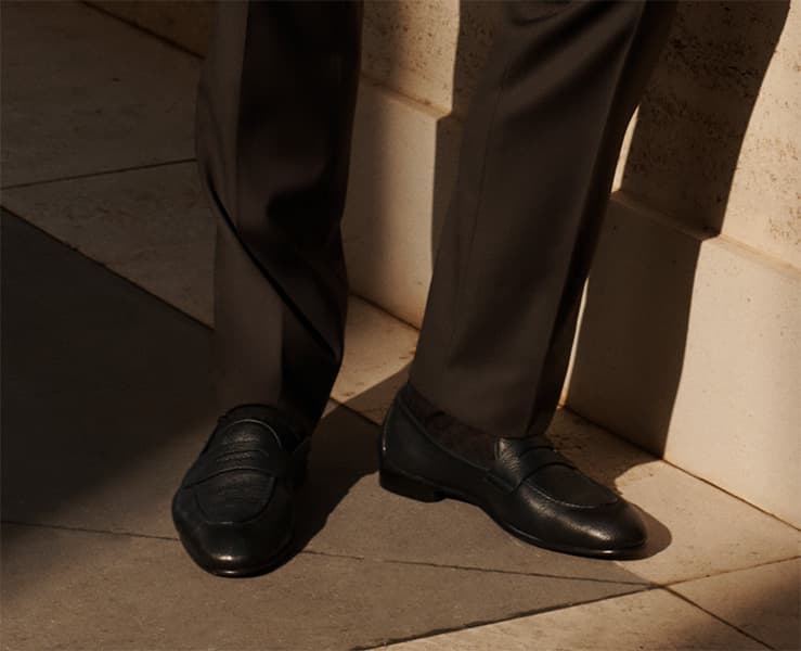 Brioni dark loafers