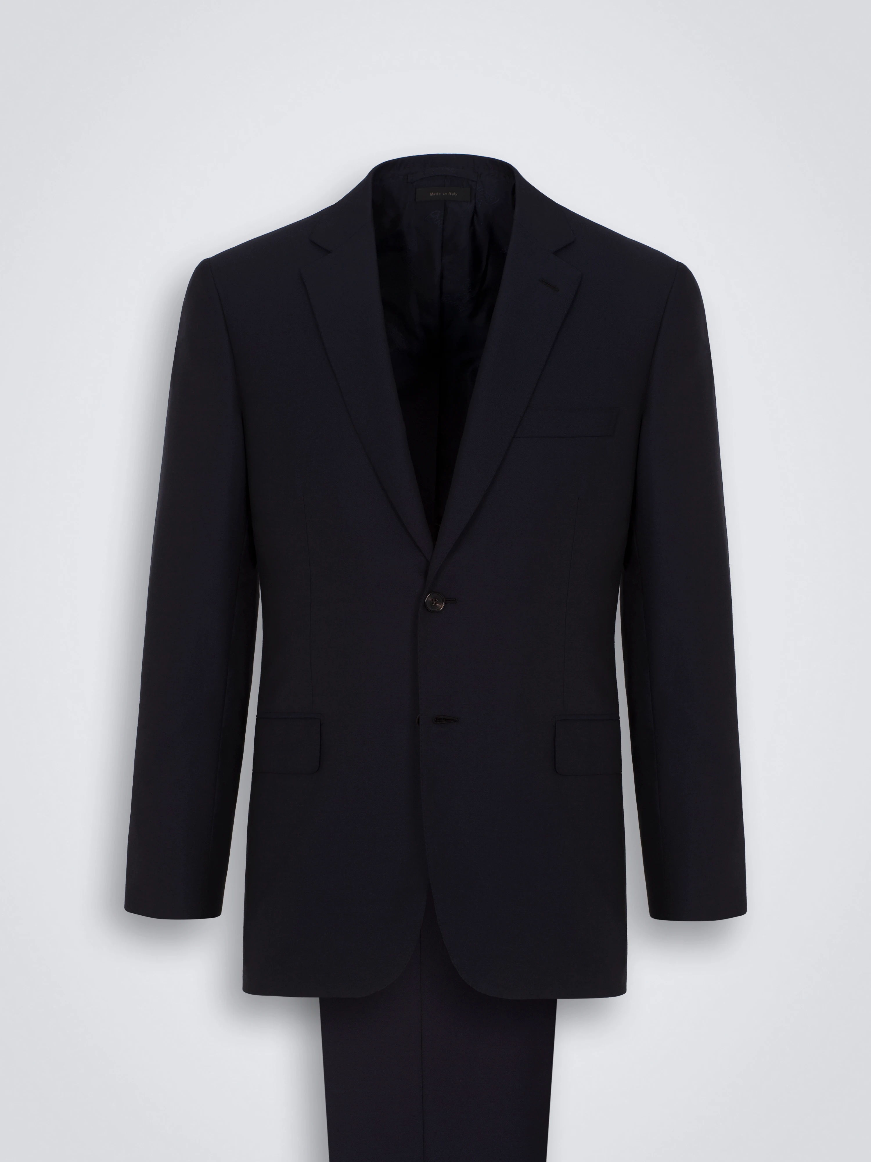 Essential midnight blue Super 160's wool gabardine Brunico suit