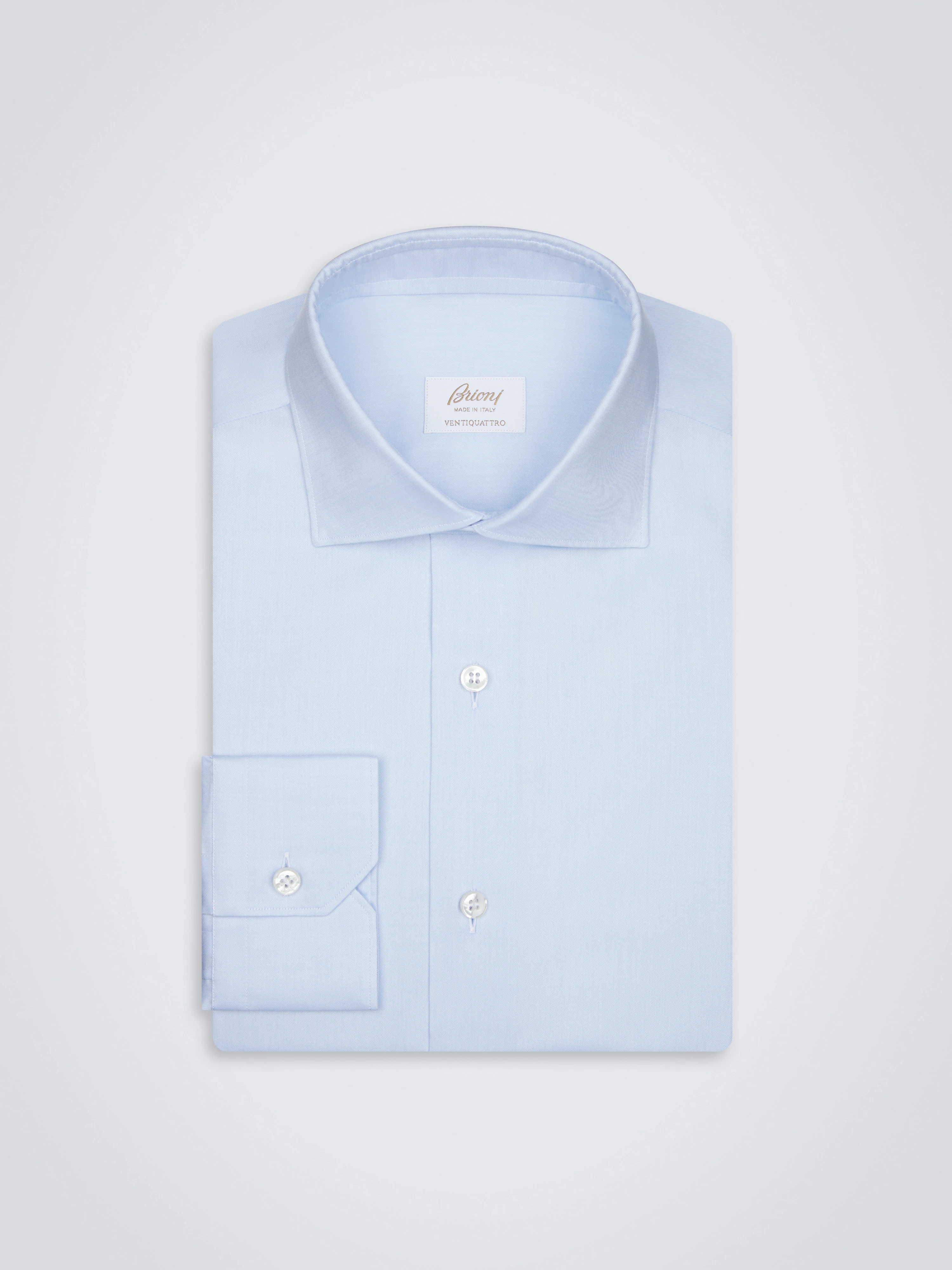 Formelles Essential-Hemd aus hellblauer Bio-Bio-Baumwolle