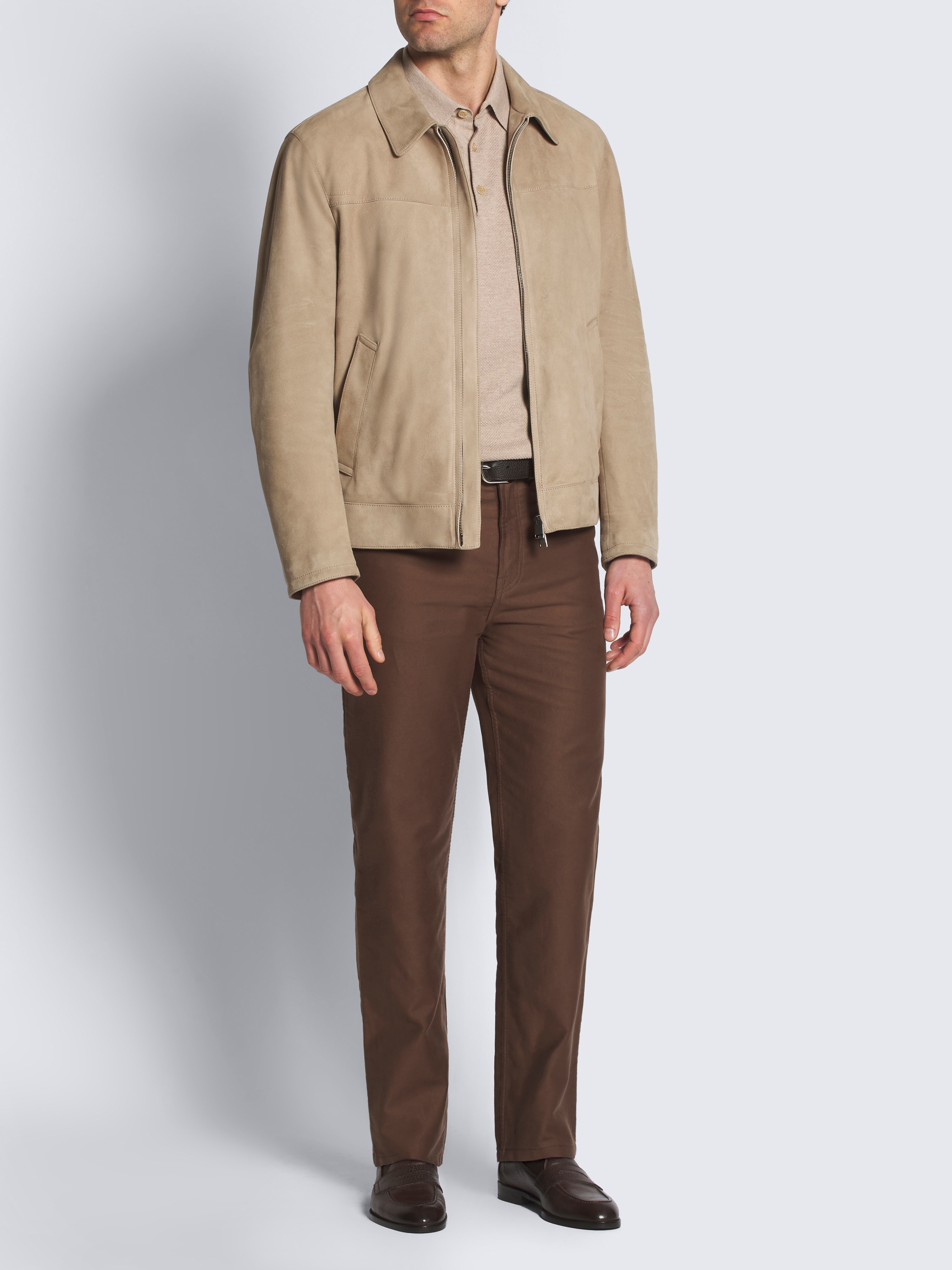 Beige Sea Island piqué cotton polo