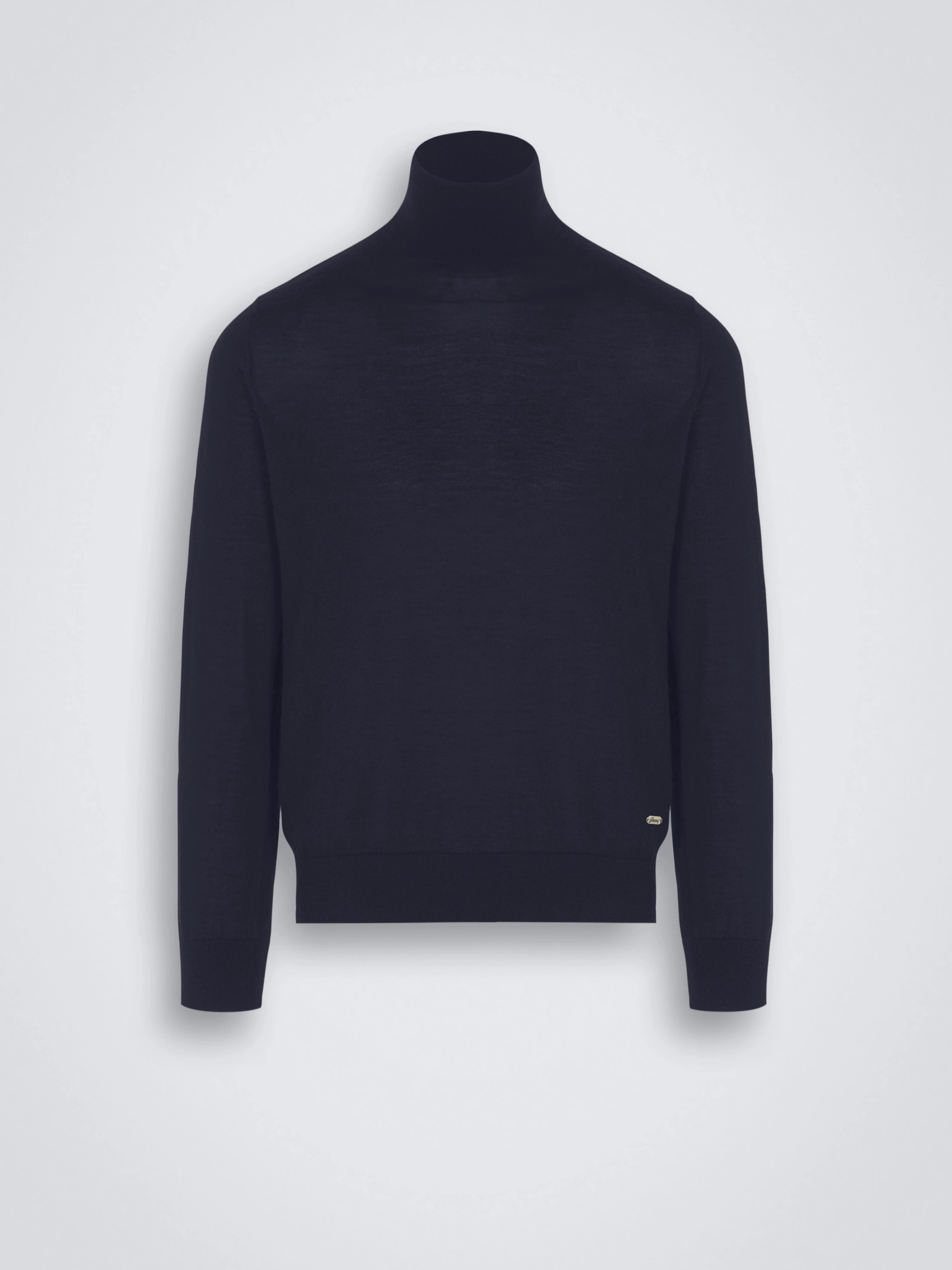 Essential-Rollkragenpullover aus mitternachtsblauer Kaschmir-Seiden-Mischung