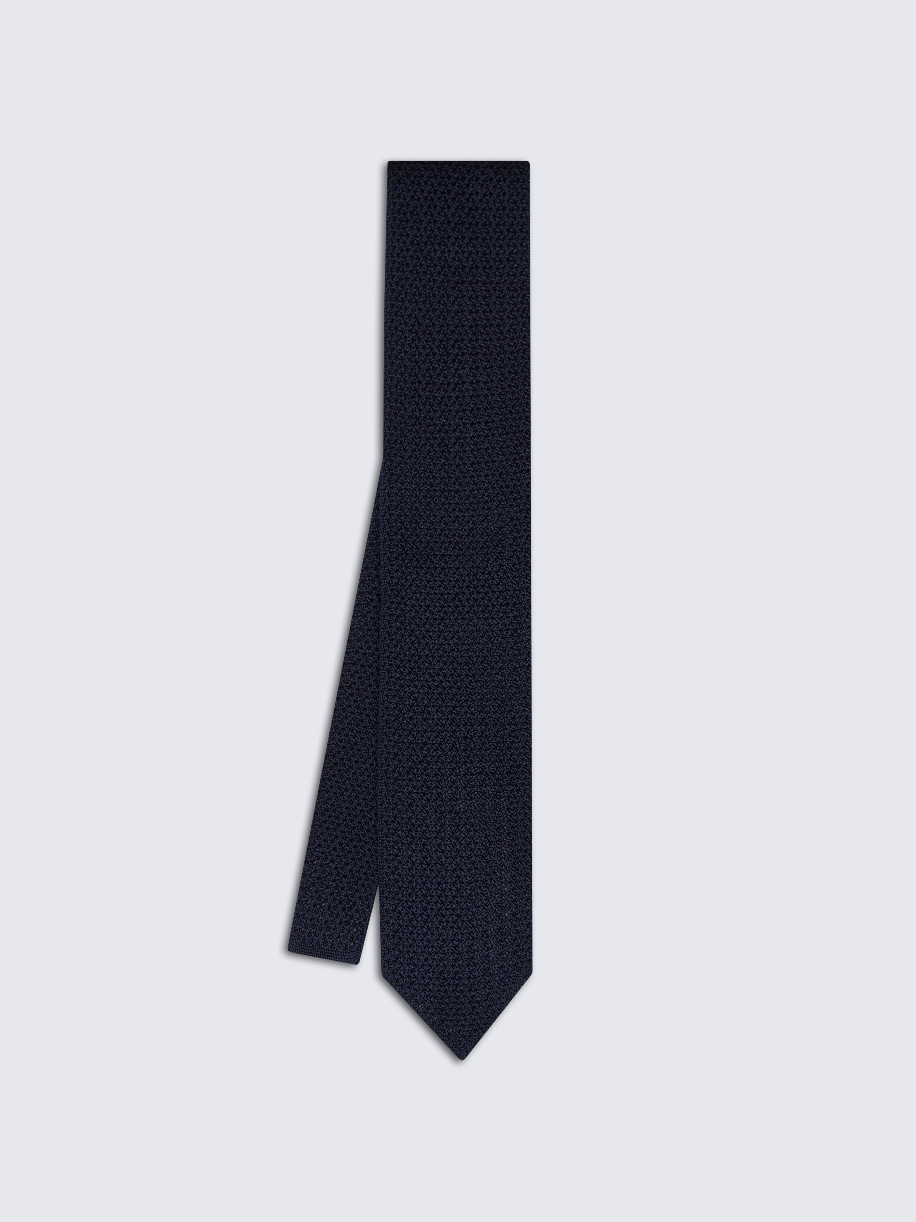 go toNavy blue silk tricot tie