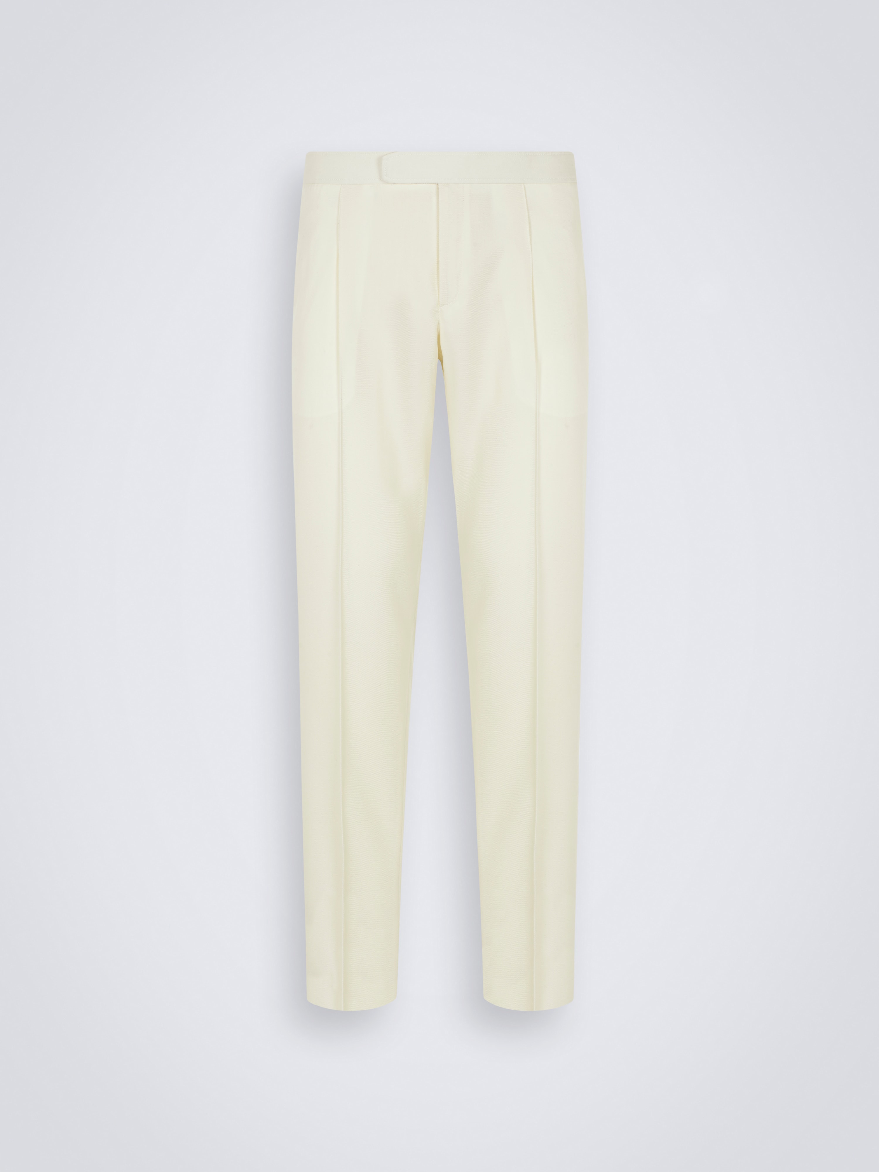 Ivory white responsible wool cavalry twill Melbourne trousers