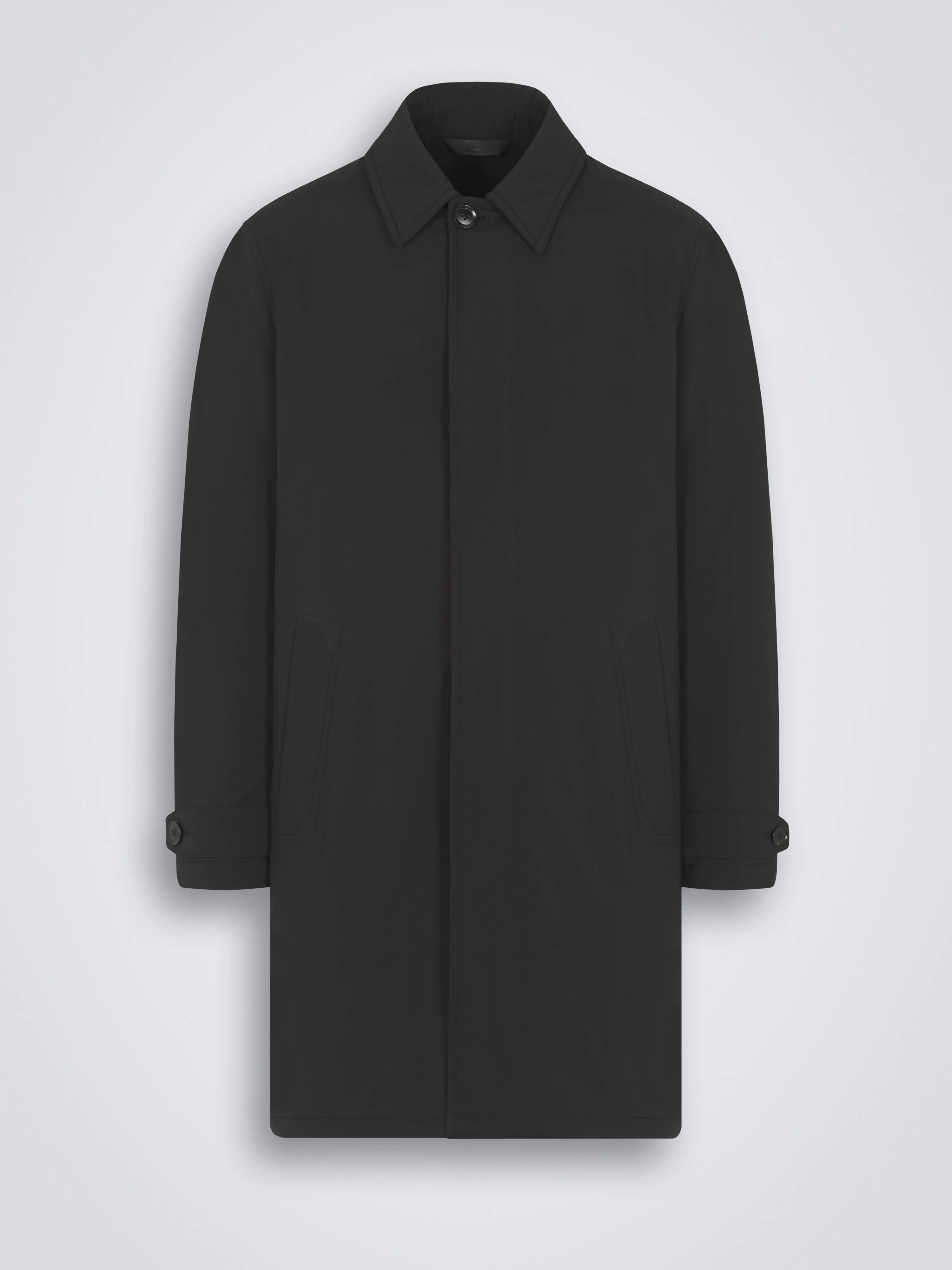 Essential-Car-Coat aus mitternachtsblauem Performa-Gewebe