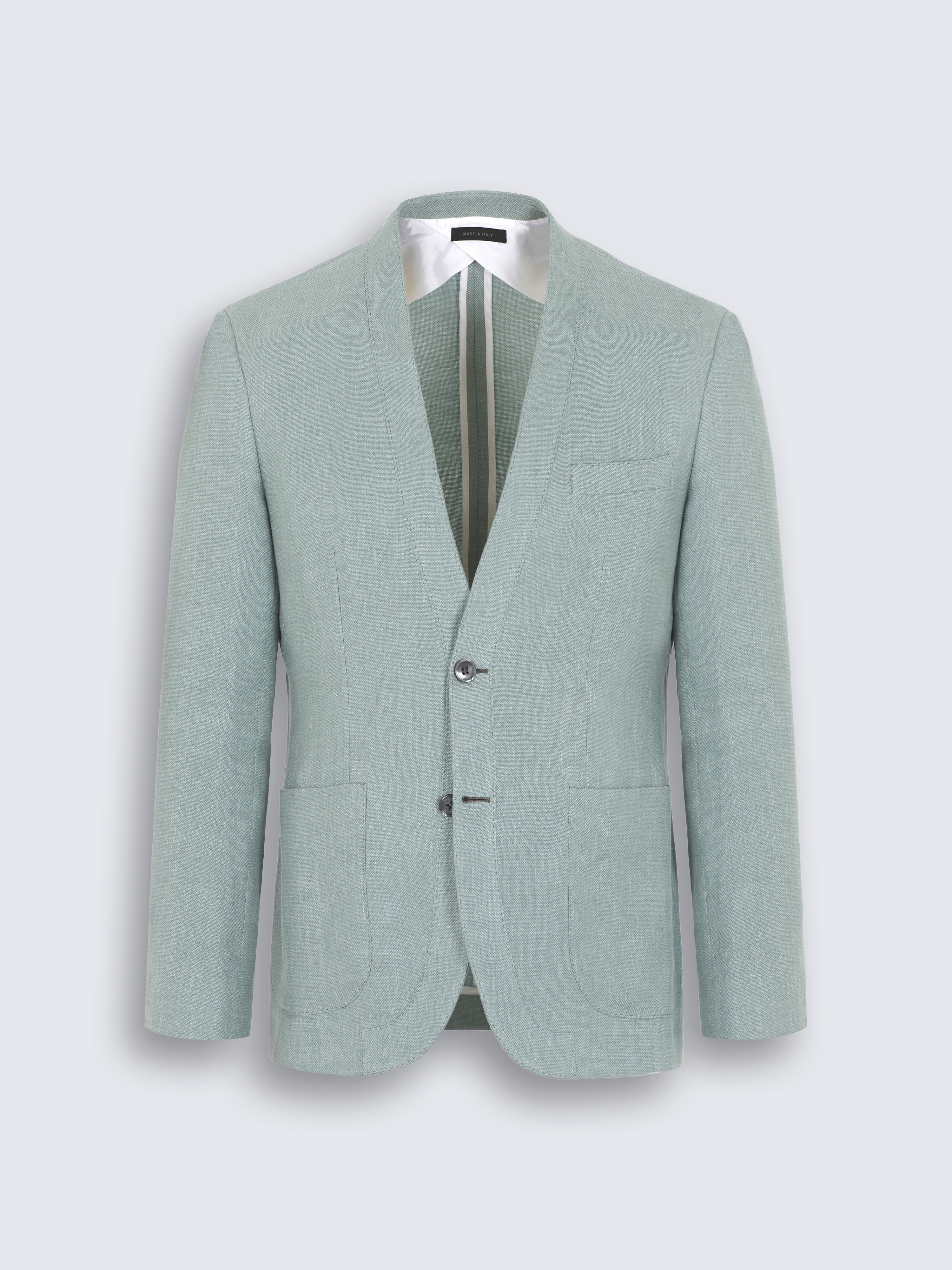 go toAqua green linen, wool and silk Jardigan