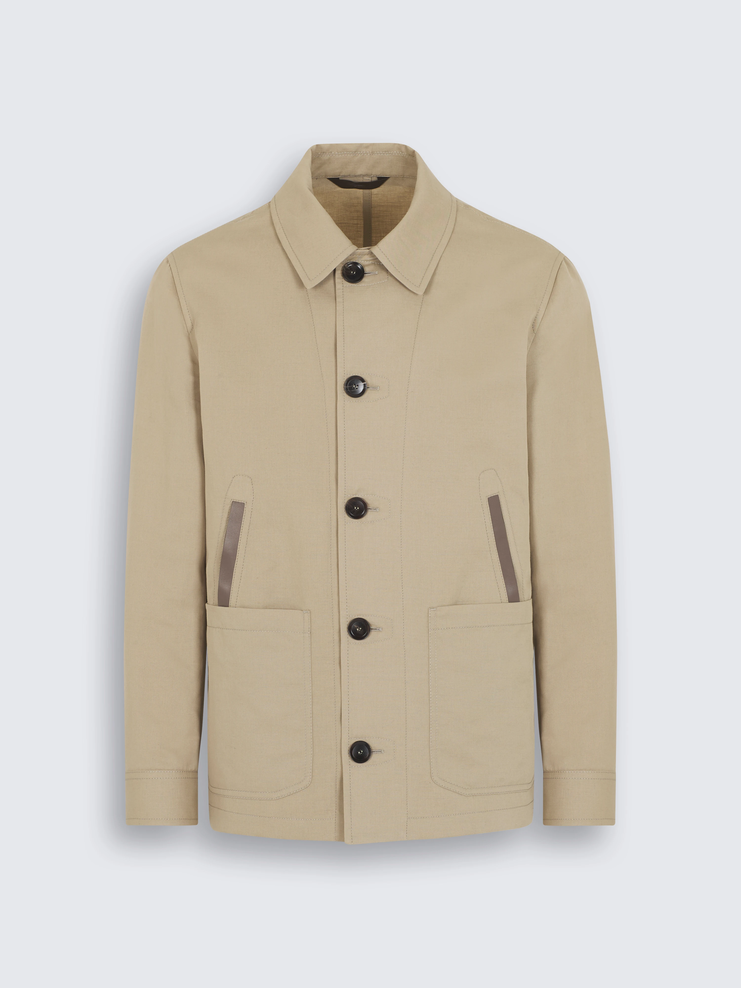 go toDesert Jacket aus Leinen und Baumwolle in Beige