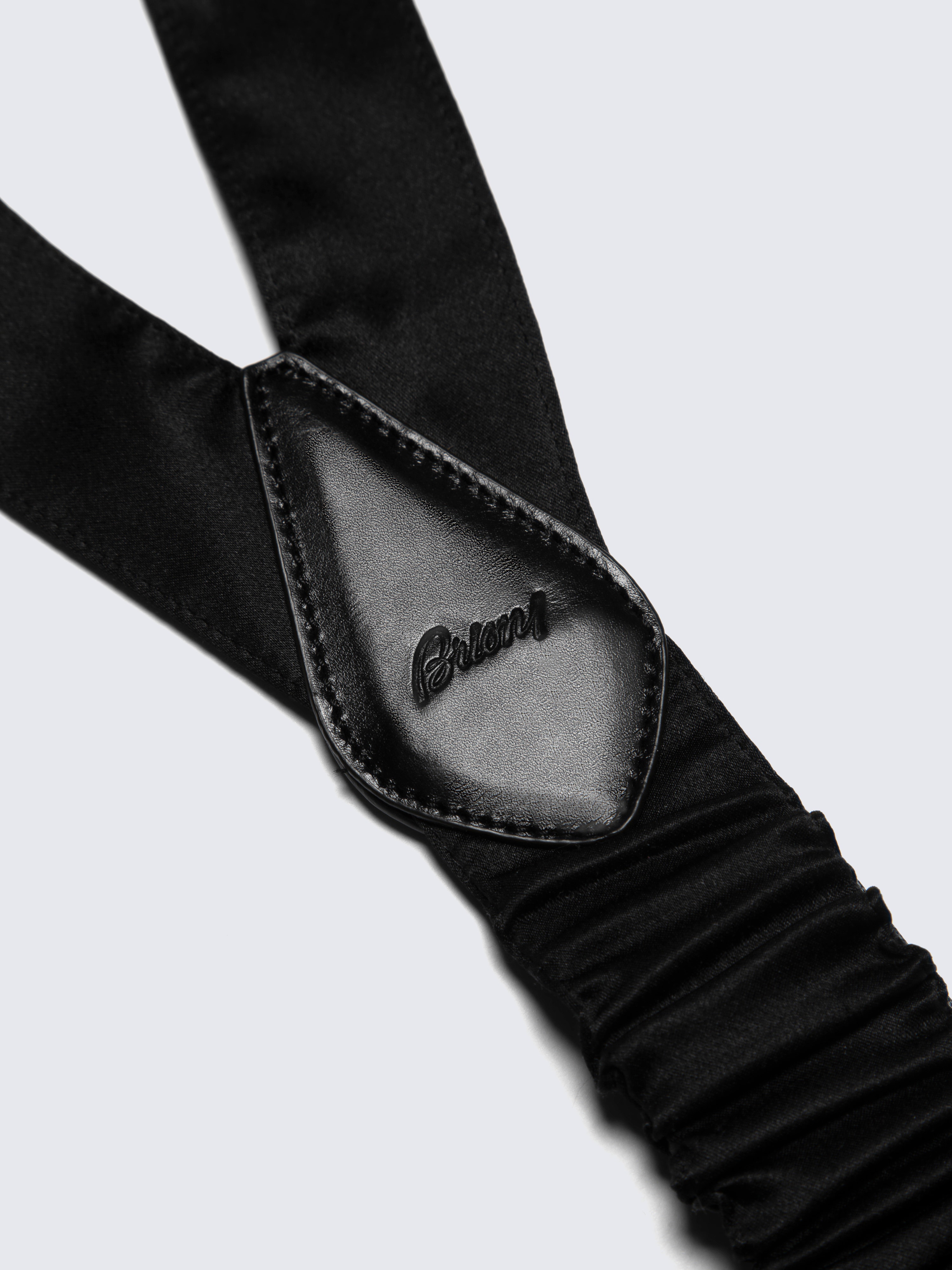 Essential black silk tuxedo suspenders