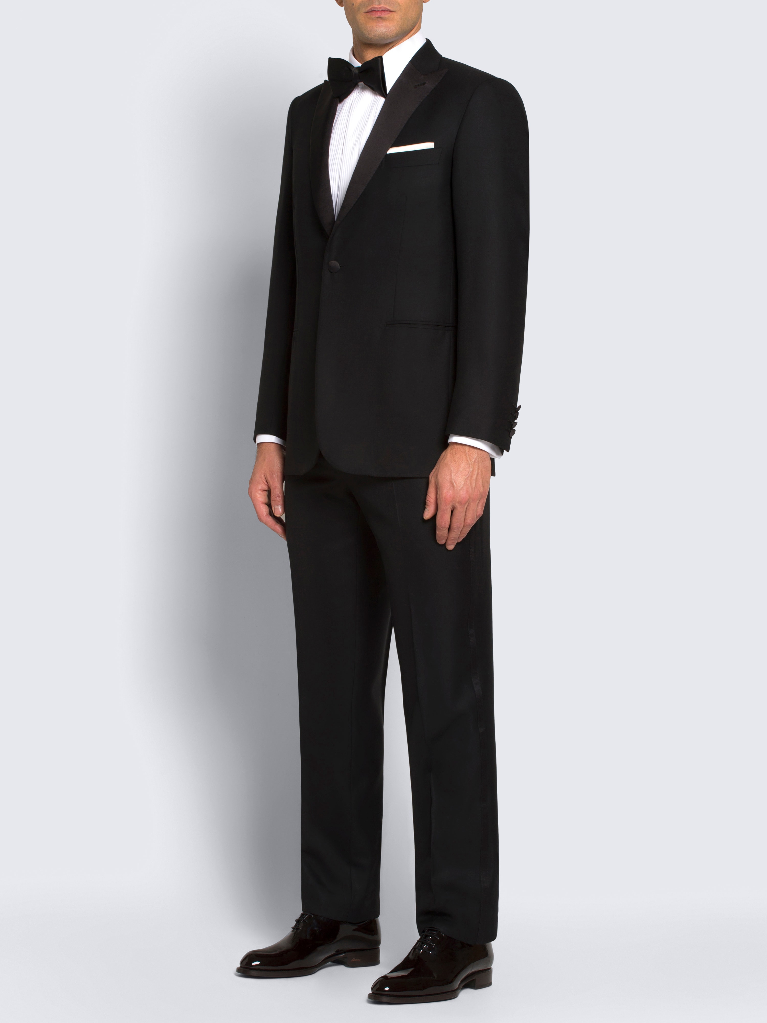 Essential black Super 160's wool Policleto tuxedo
