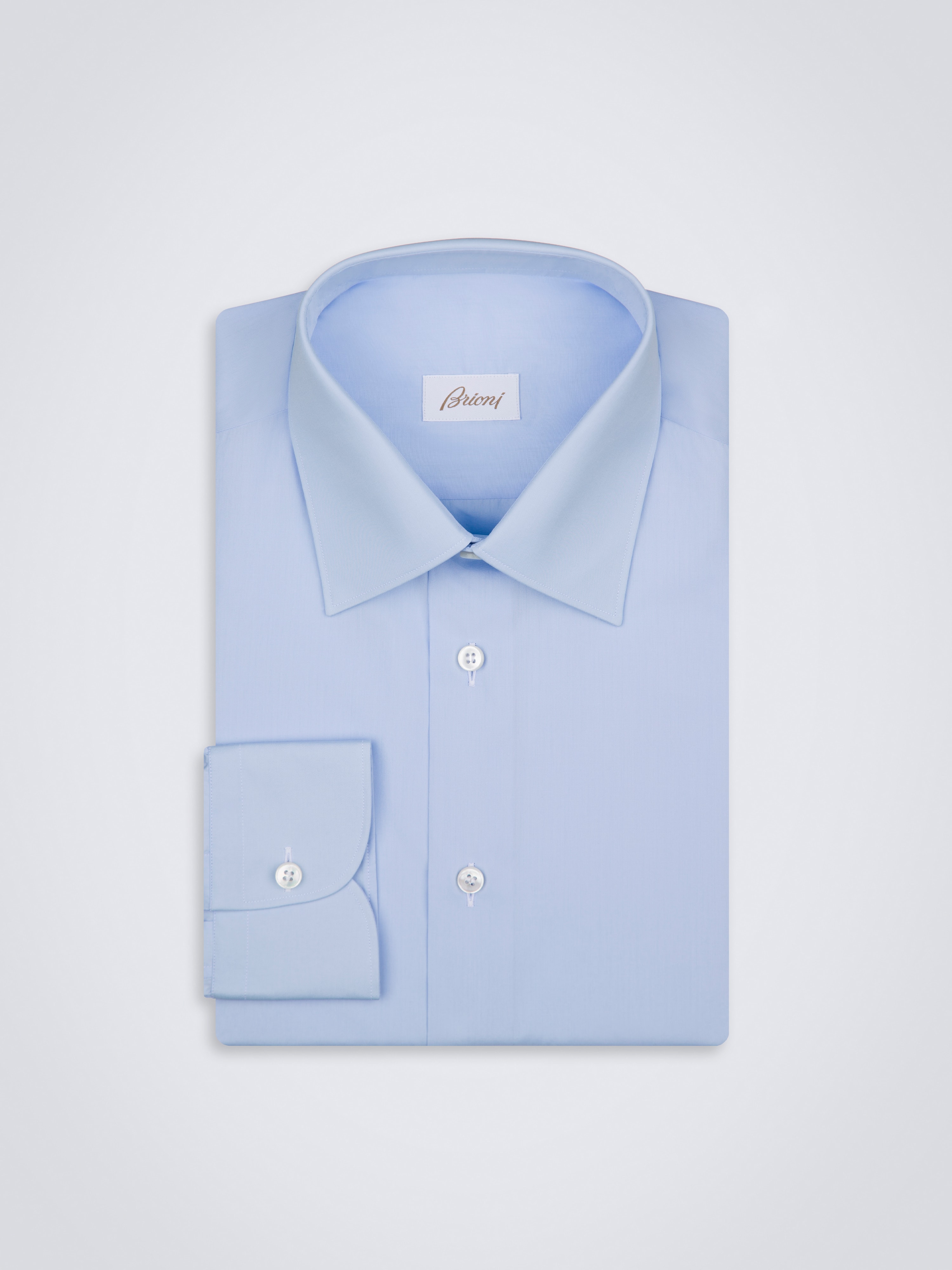 Essential sky blue cotton formal shirt