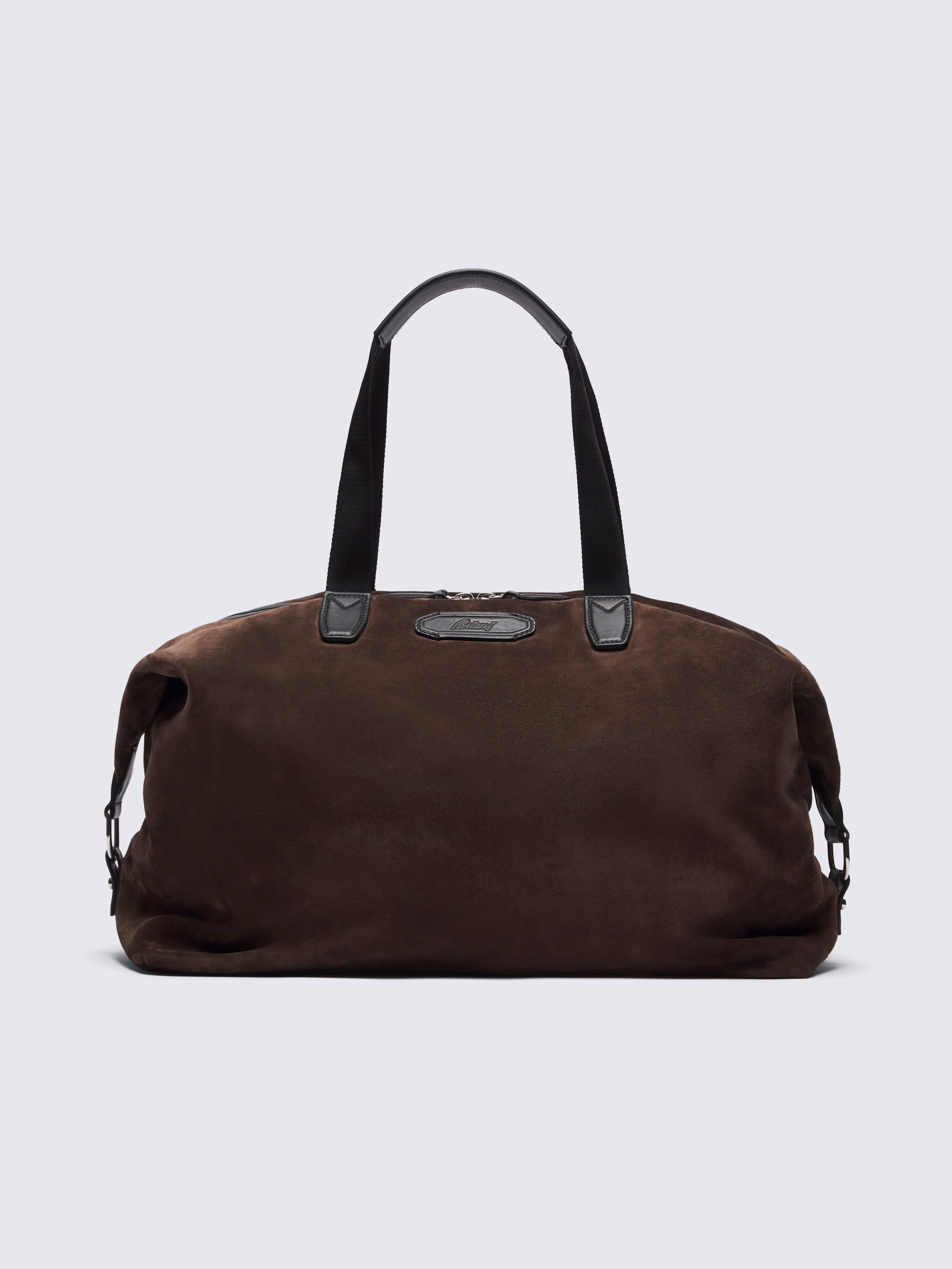 go toReisetasche Via Veneto aus Kaschmir und Wildleder in Braun und Schwarz