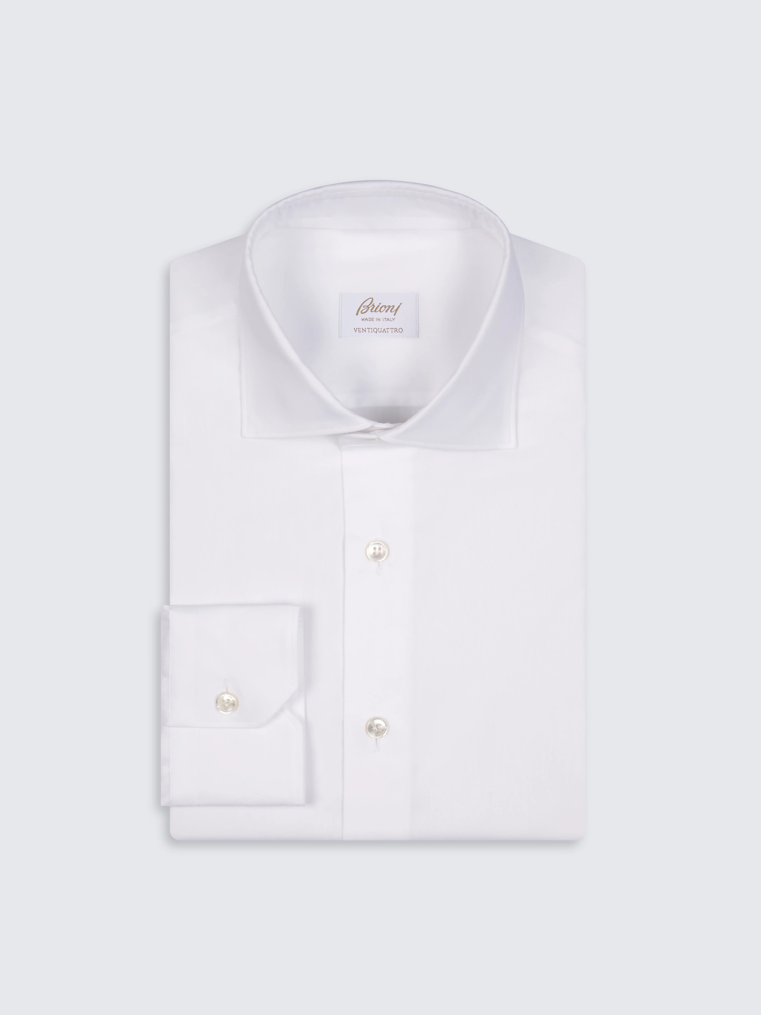 go toFormelles Hemd aus Ventiquattro Baumwoll-Twill in Weiß