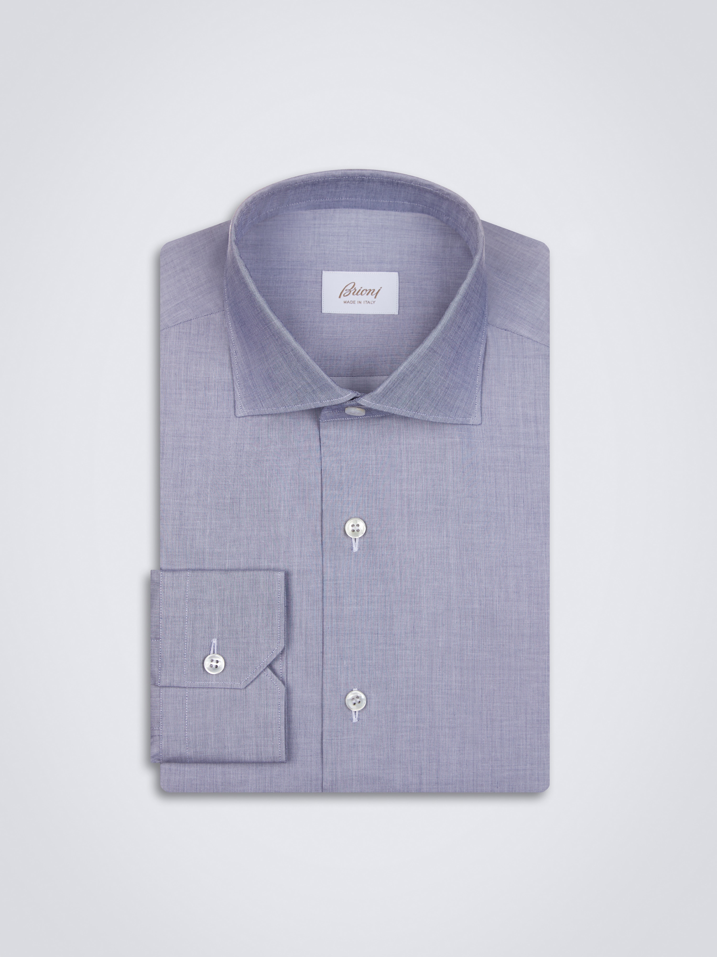 Essential navy blue organic cotton formal shirt