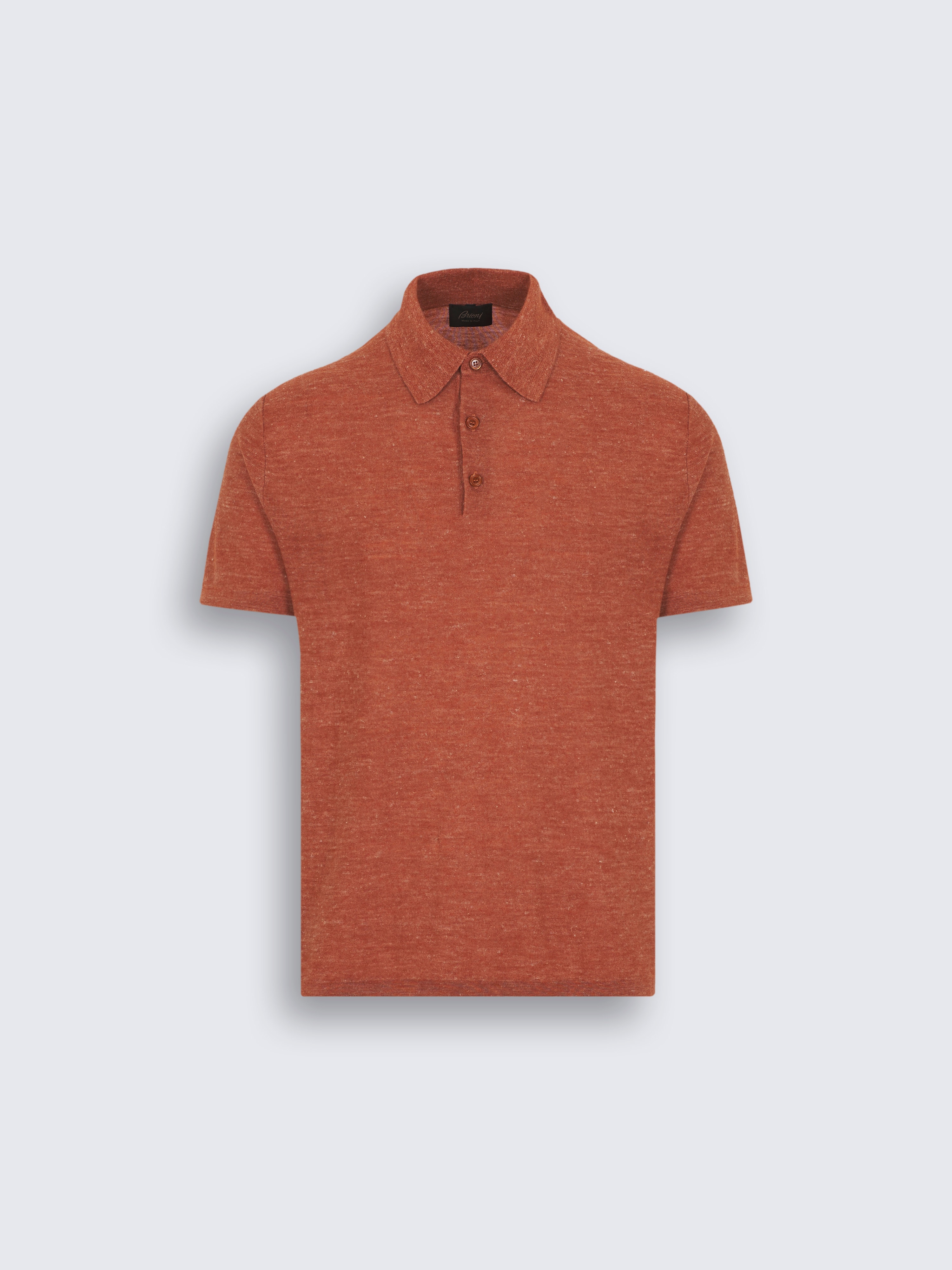 go toPoloshirt aus Kaschmir, Seide und Hanf in Hellorange