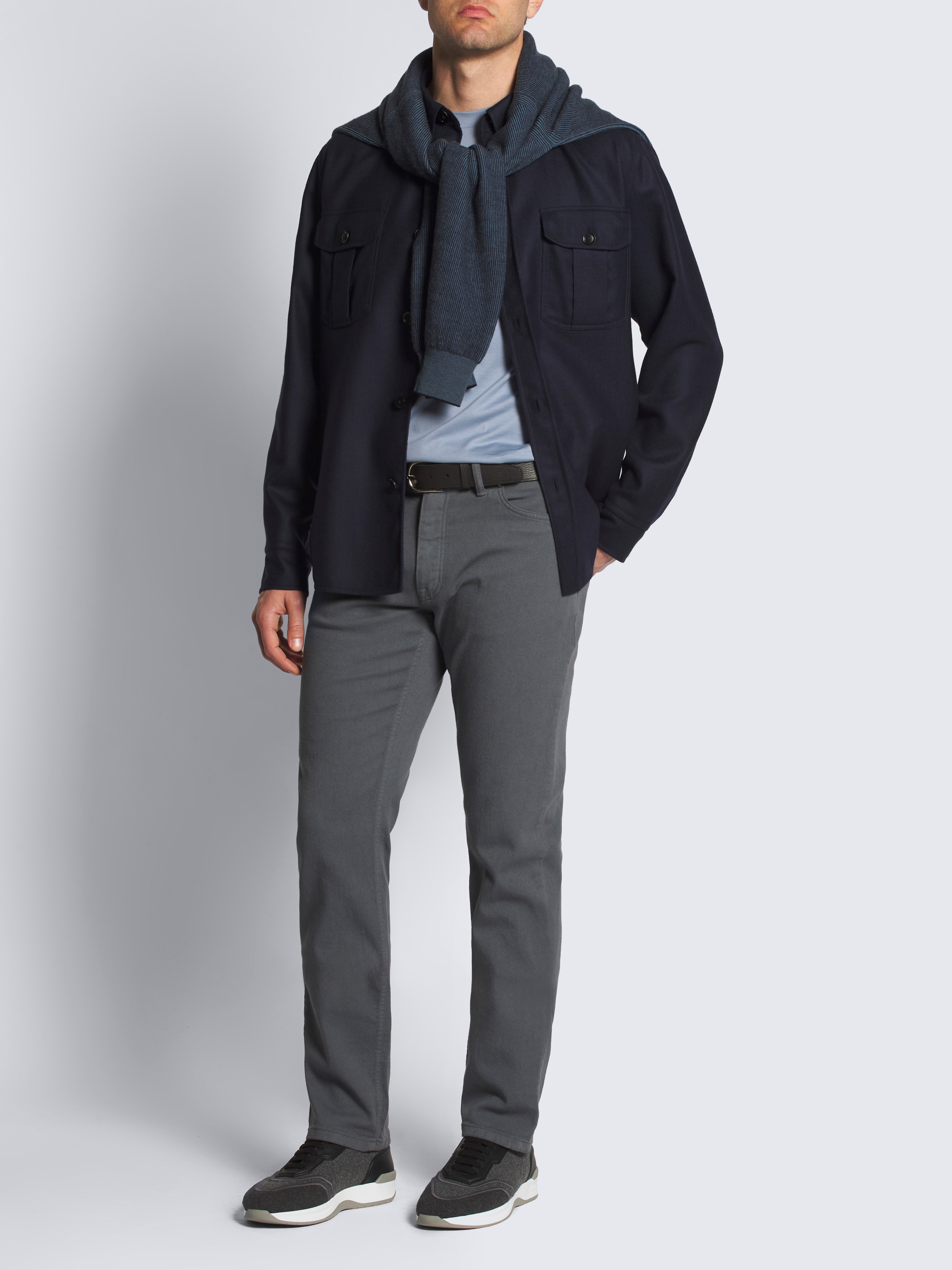 Light blue cotton T-shirt