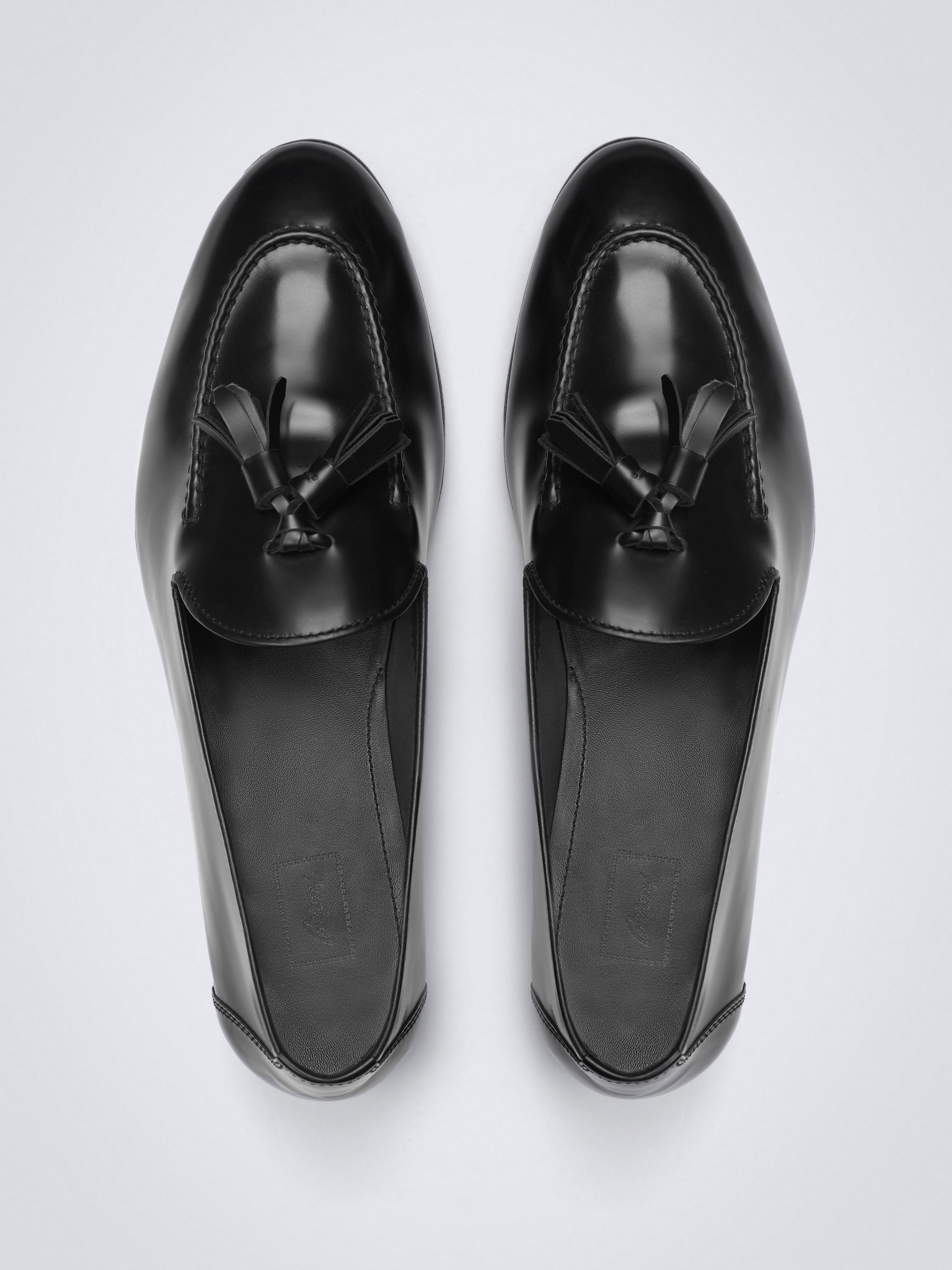 Black calf leather Appia tassel loafers
