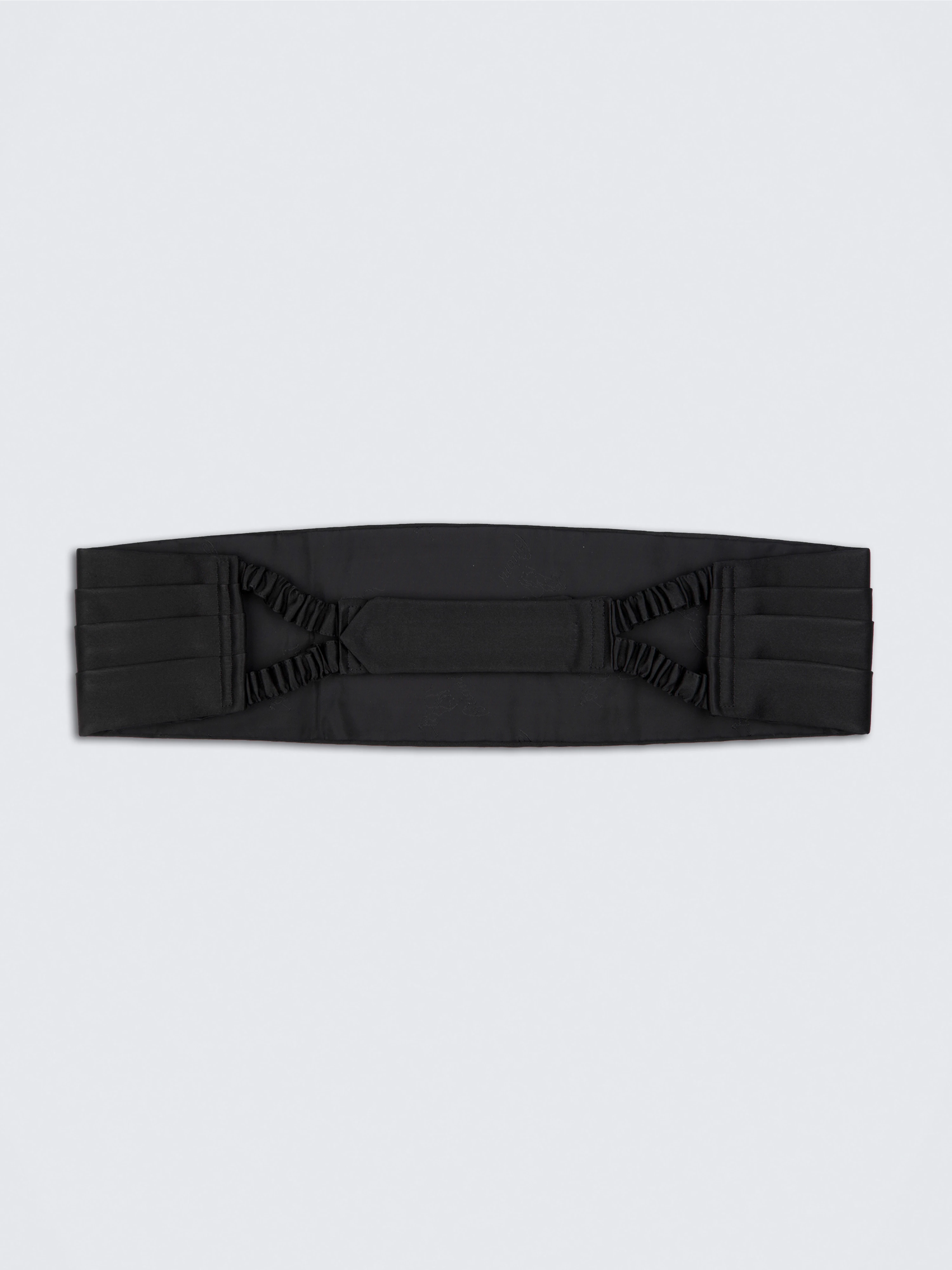 Essential black silk cummerbund
