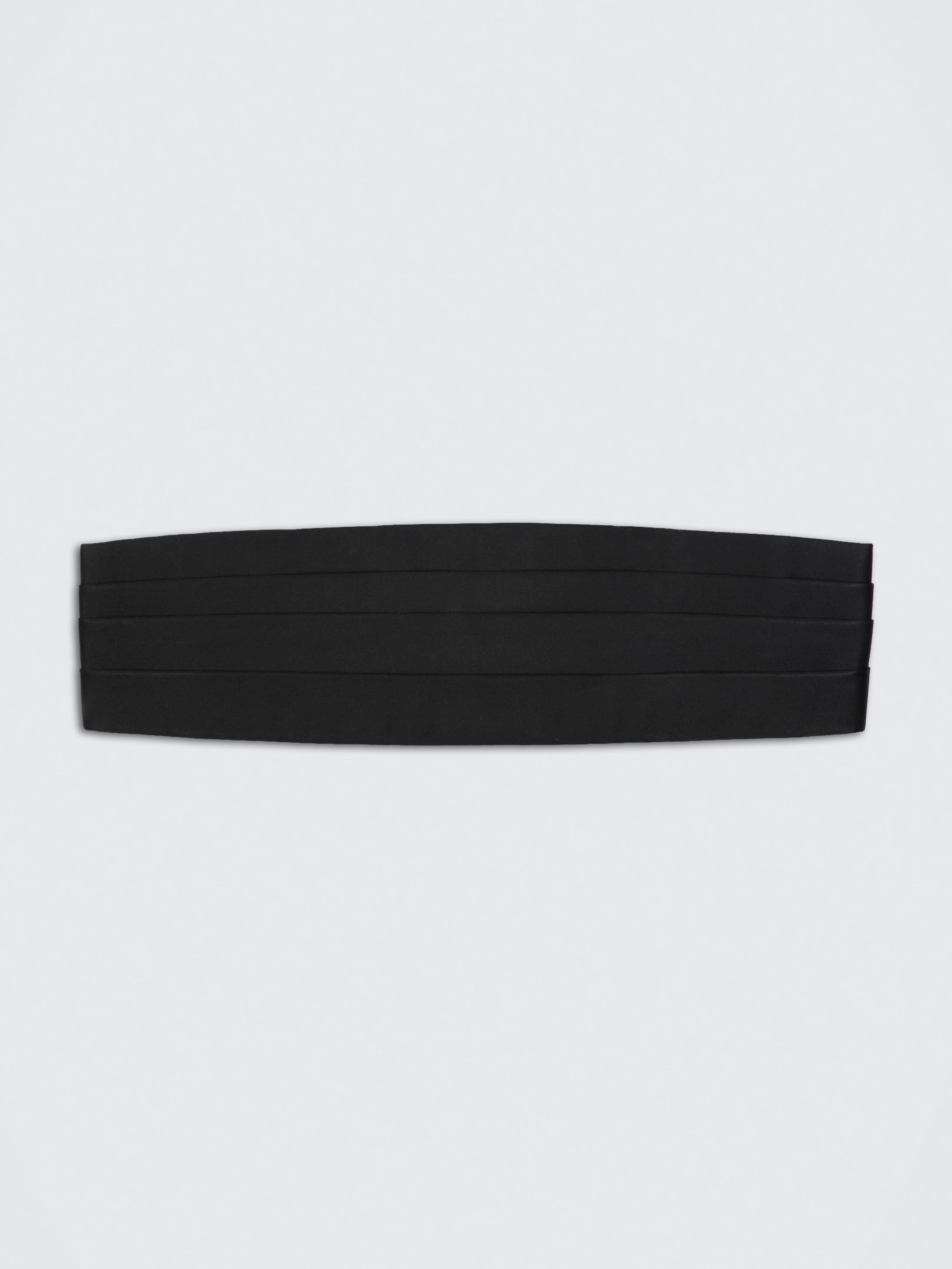 Essential black silk cummerbund